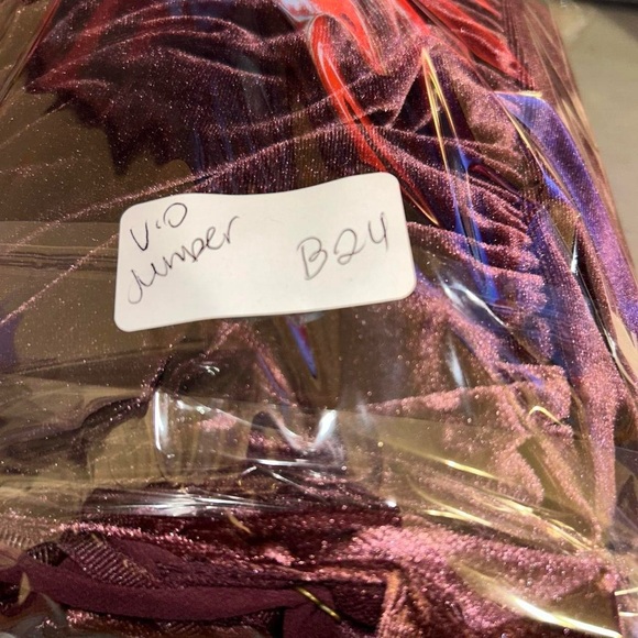 Urban Outfitters Emmabella Purple Velvet Straight-Neck Jumpsuit Size S - Picture 9 of 9